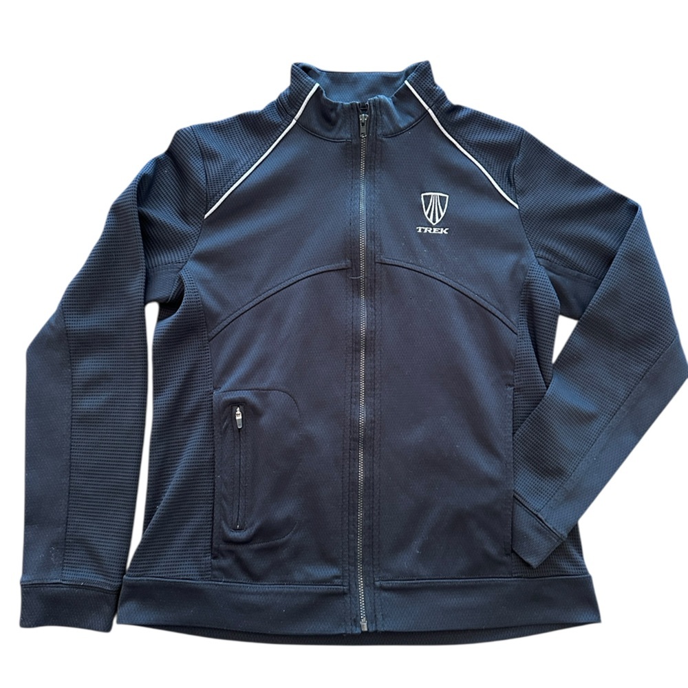 Cutter & Buck Trek Cycling Jacket Women Small Black Excellent Full Zip DryTec